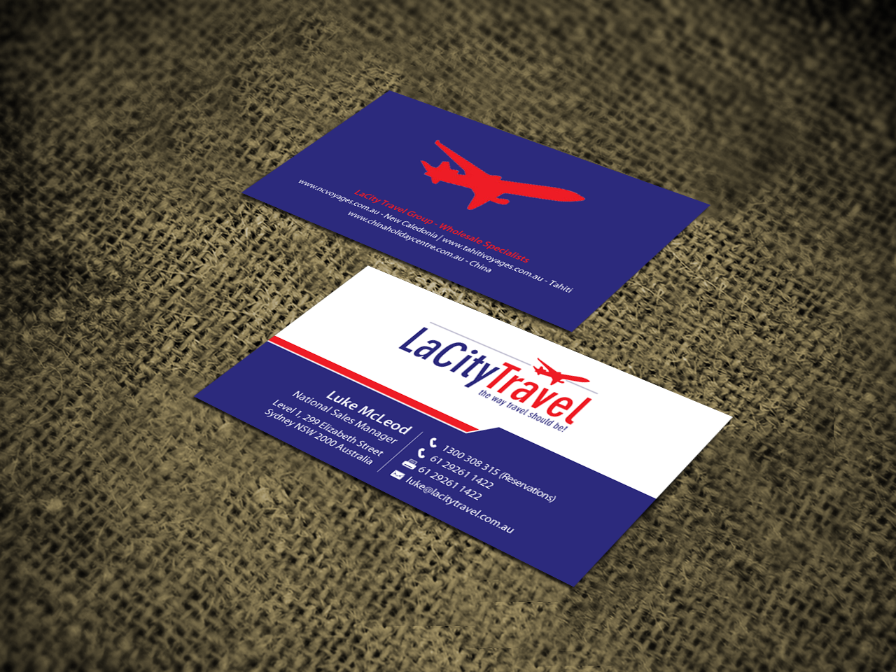 Business Card Design by chandrayaan.creative for LaCity Travel Australia | Design #8151843