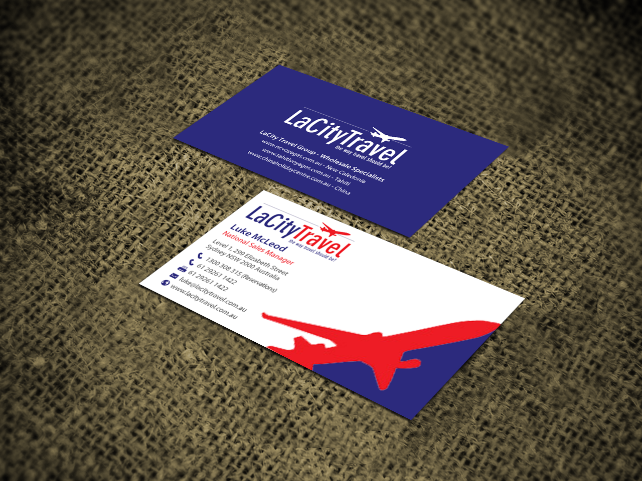 Diseño de Tarjeta de Presentación por chandrayaan.creative para LaCity Travel Australia | Diseño #8151845