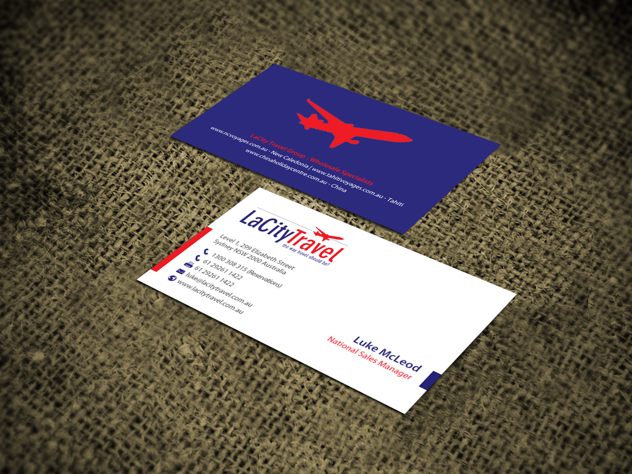 Diseño de Tarjeta de Presentación por chandrayaan.creative para LaCity Travel Australia | Diseño #8210149