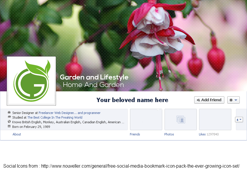 Facebook Design by psdtime for Garden and Lifestyle LLC | Design #8017820