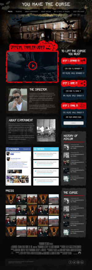 Web Design by RupalTechno for Horror Movies .com  | Design: #8493381