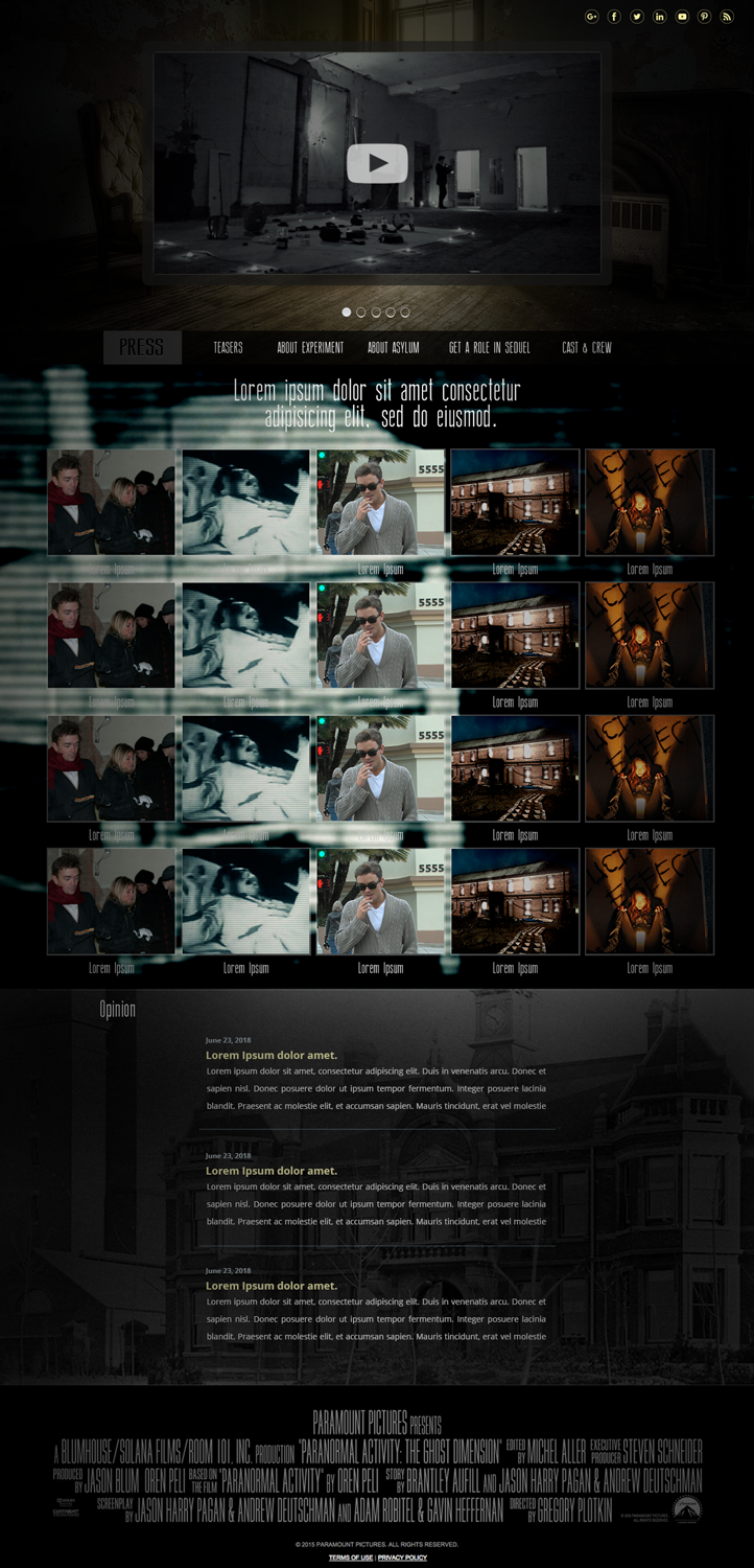 Web Design by lionx for Horror Movies .com  | Design #8500169