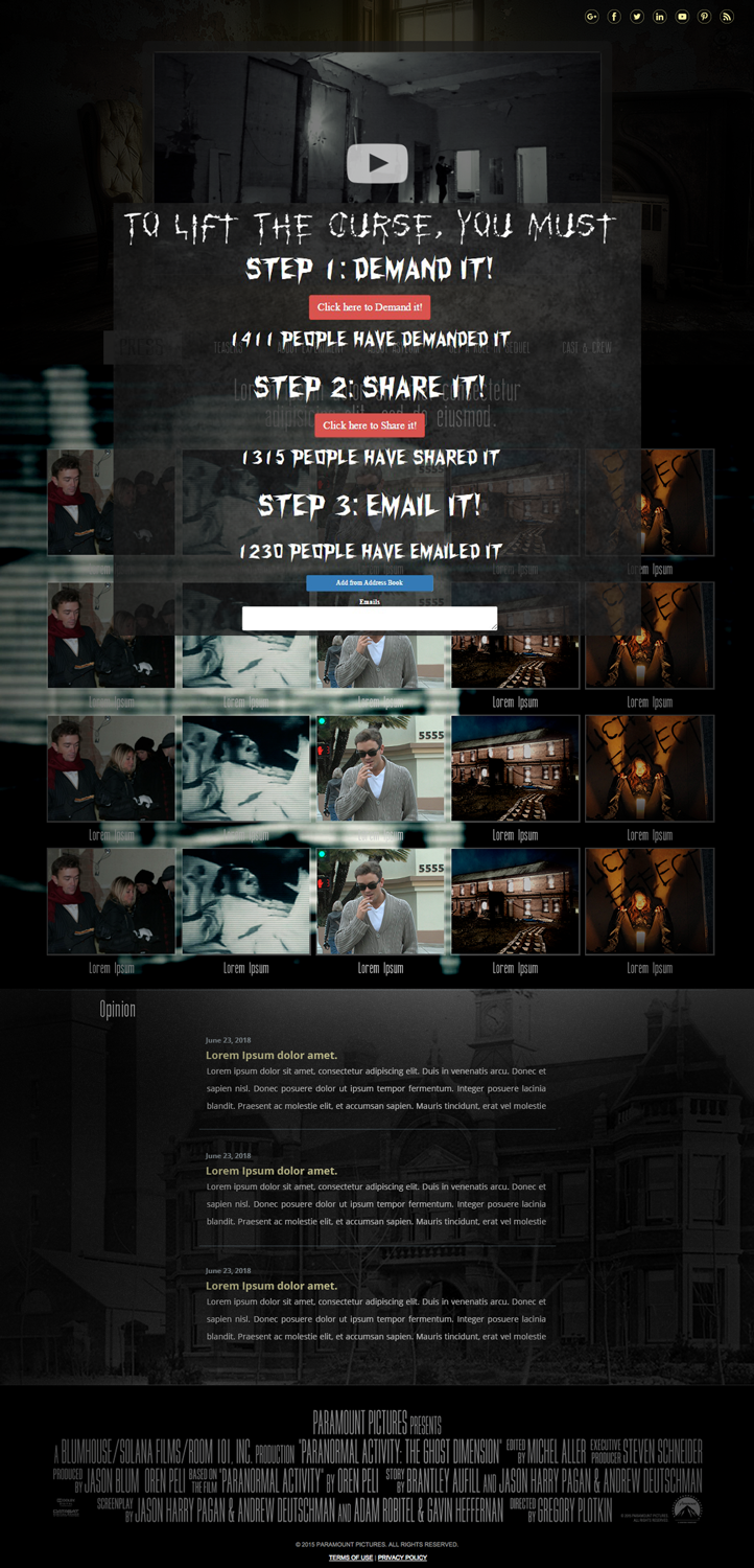 Diseño Web por lionx para Horror Movies .com  | Diseño #8500170