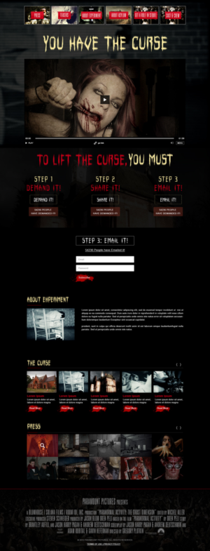 Web Design by kddesigners for Horror Movies .com  | Design: #9795216
