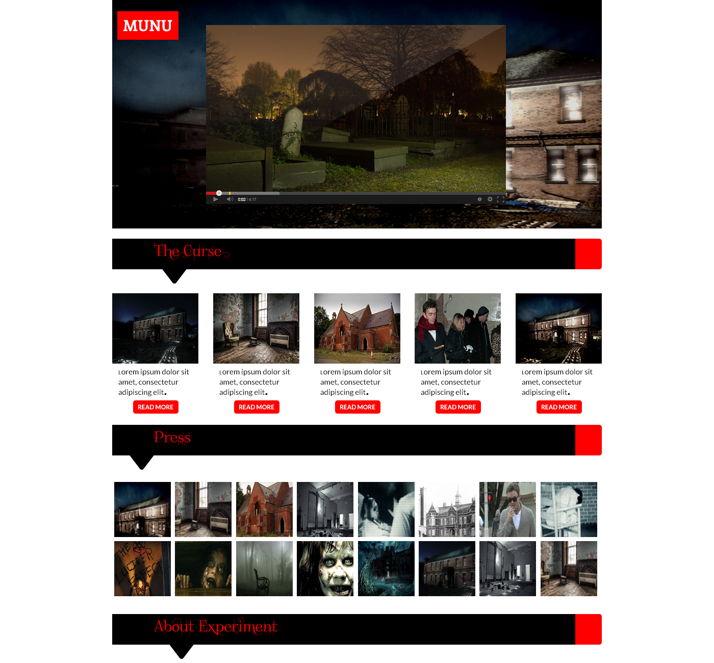 Web Design par abdoulife pour Horror Movies .com  | Design #8485090