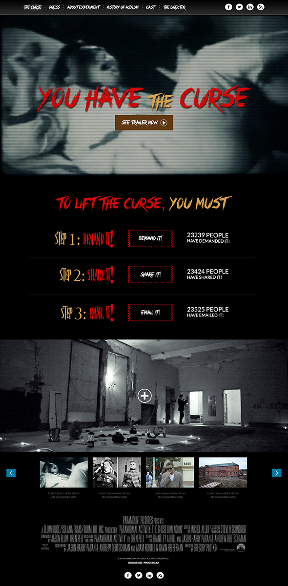 Web Design by MAI for Horror Movies .com  | Design #8512412