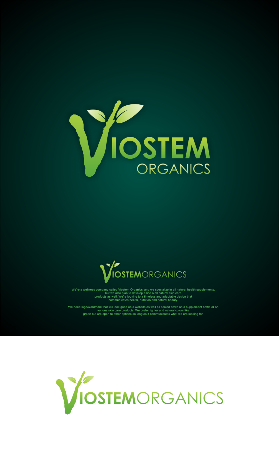 Logo Design by Ark4 for Viostem Organics | Design #8431902