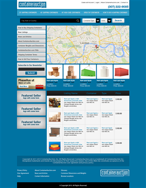 Web Design by Latest Design Ideas for ContainerAuction.com | Design: #2229648