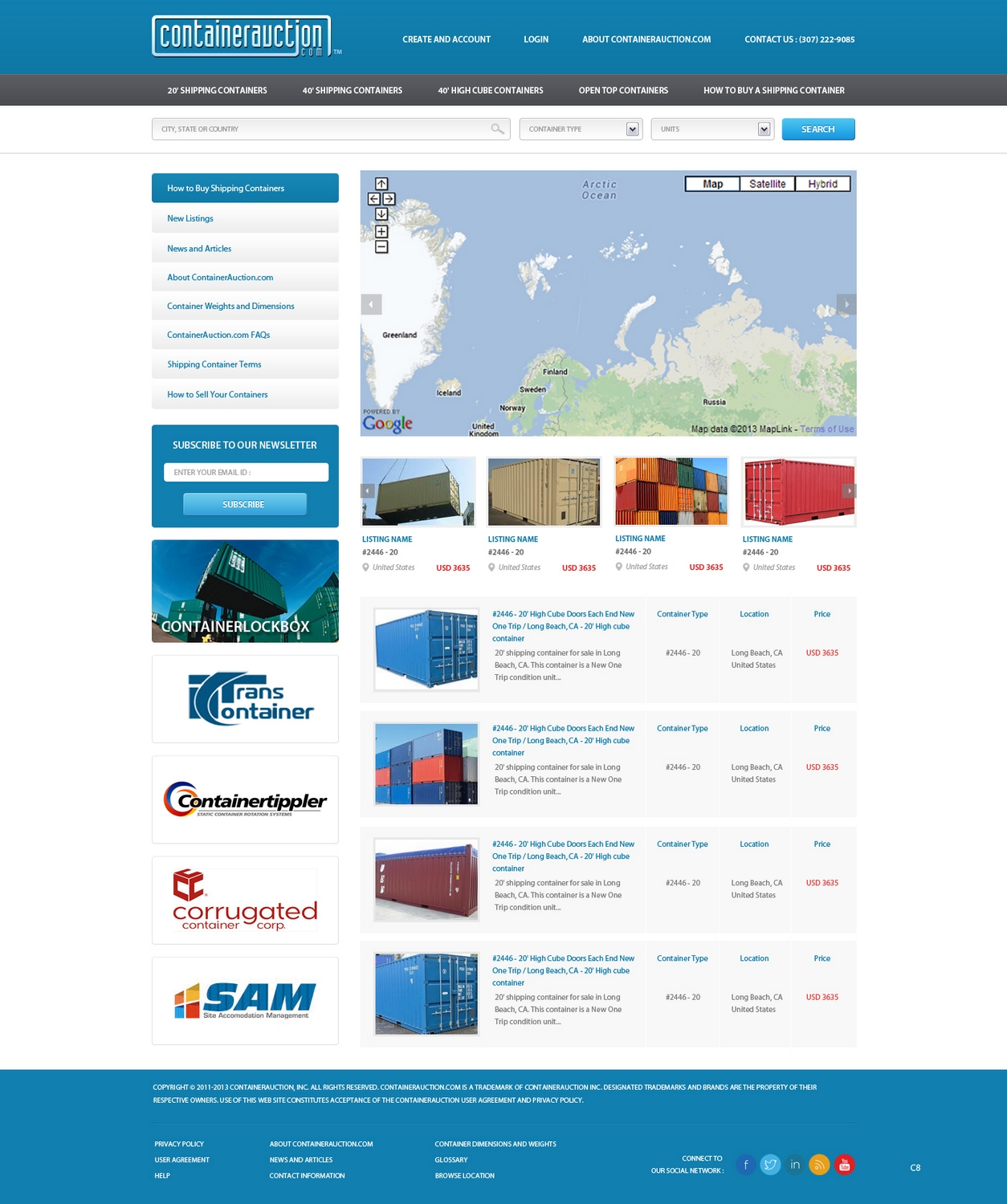 Web-Design von pb für ContainerAuction.com | Design #2215569
