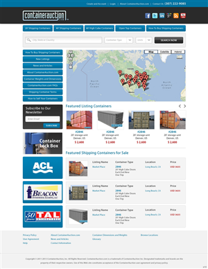 Web Design by pb for ContainerAuction.com | Design: #2222151