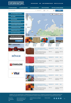 Web Design by pb for ContainerAuction.com | Design: #2222153