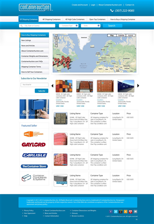 Web Design by pb for ContainerAuction.com | Design: #2222158