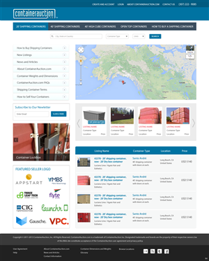Web Design by pb for ContainerAuction.com | Design: #2230289