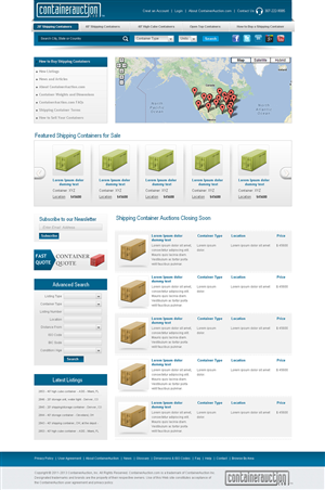 Web Design by Sbss for ContainerAuction.com | Design: #2233029