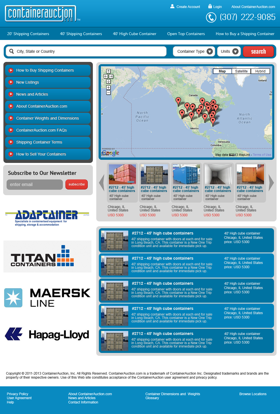 Web-Design von jeckx2 für ContainerAuction.com | Design #2256669