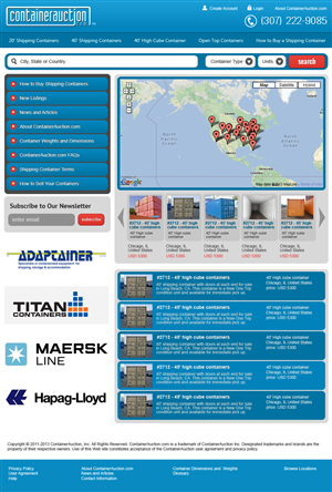 Web Design by jeckx2 for ContainerAuction.com | Design: #2256669