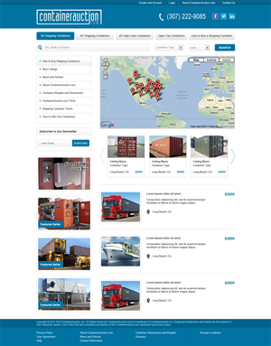 Web Design by Roy for ContainerAuction.com | Design #2257748