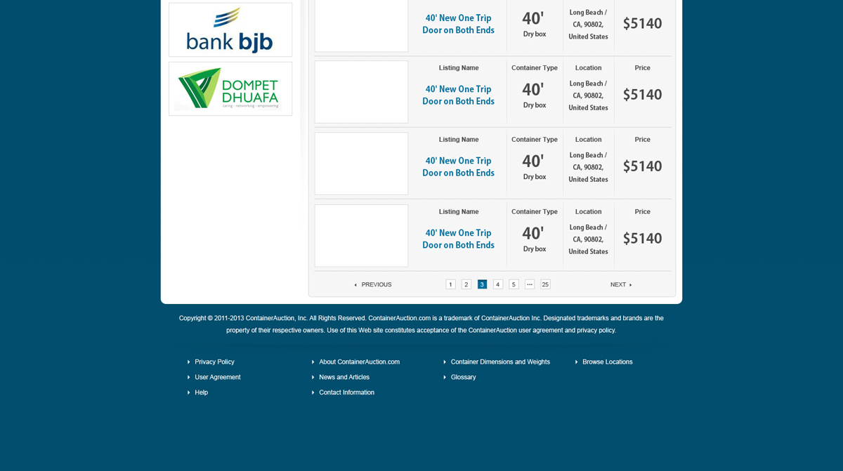 Web Design by Nandip for ContainerAuction.com | Design #2222477