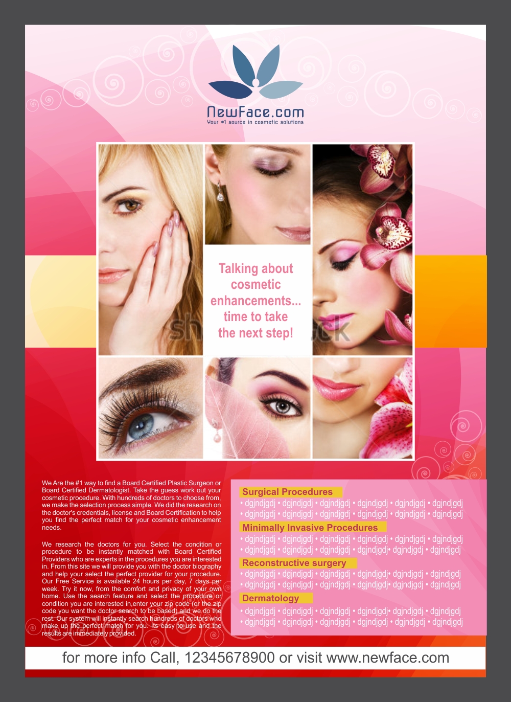 Advertisement Design by Ramaling Belkote for newface.com | Design #1966682