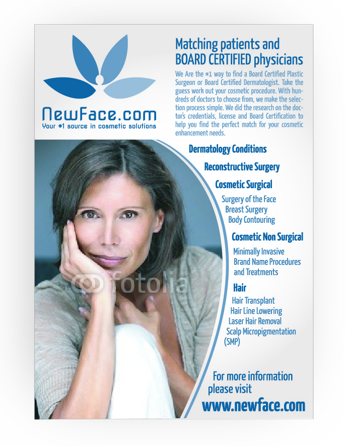 Advertisement Design by DAStudioDesigns for newface.com | Design #1974860