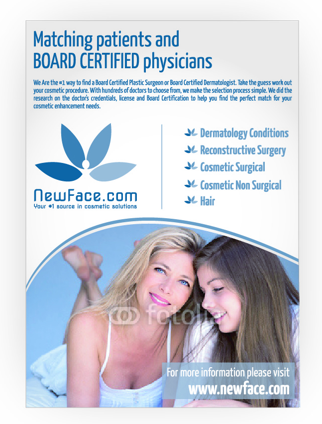 Advertisement Design by DAStudioDesigns for newface.com | Design #1974987