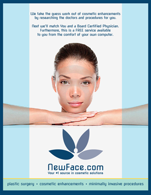Advertisement Design by Current Creation for newface.com | Design: #1969465