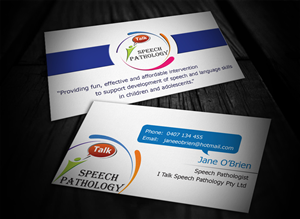 I Talk Speech Pathology Pty Ltd  | Business Card Design by MT