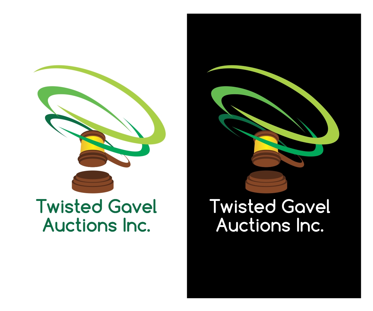 Logo Design by Sergio Medina for Twisted Gavel Auctions Inc. | Design #1985884