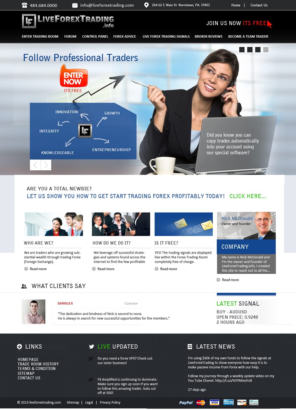 Web Design par uk pour Forex Signal Services | Design #1965078