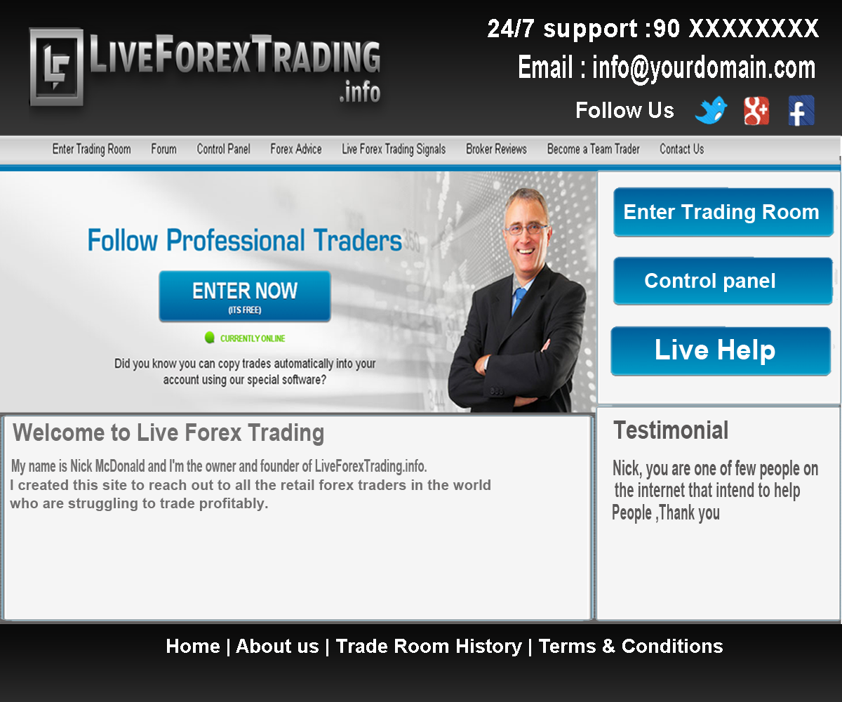 Web Design by love manjeet for Forex Signal Services | Design #1960935