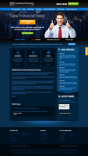 Web Design by Mayank Patel for Forex Signal Services | Design: #1966258
