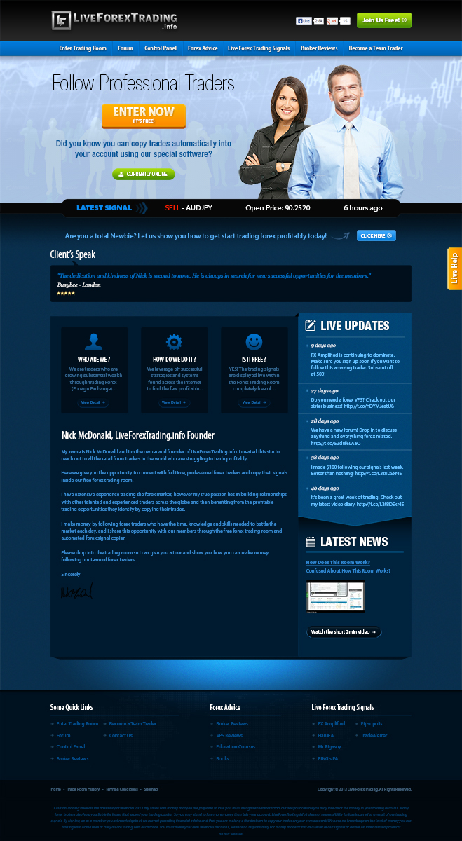 Web-Design von Mayank Patel für Forex Signal Services | Design #1969794