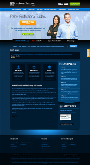 Web Design by Mayank Patel for Forex Signal Services | Design: #1969794