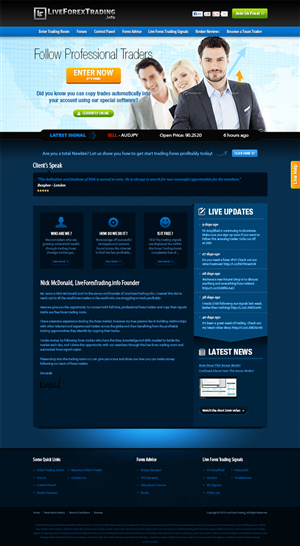 Web Design by Mayank Patel for Forex Signal Services | Design: #1969796