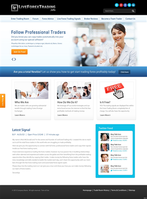 Web Design by pb for Forex Signal Services | Design: #1968042