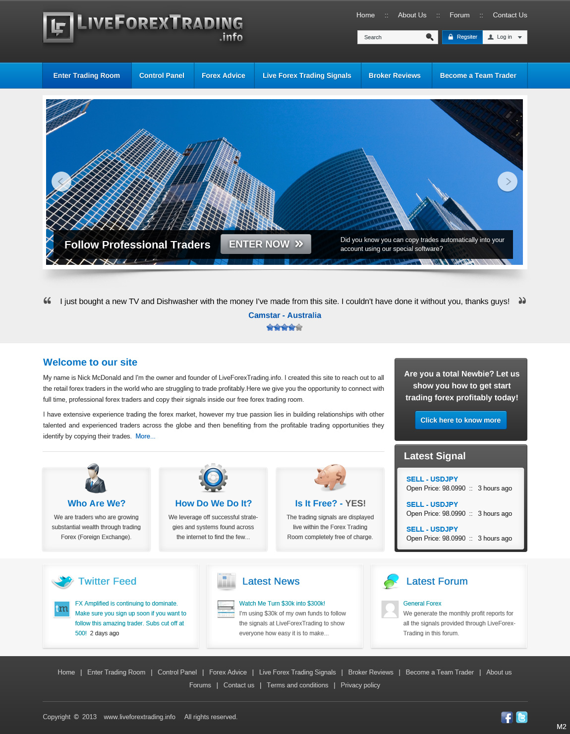 Web-Design von pb für Forex Signal Services | Design #1968044
