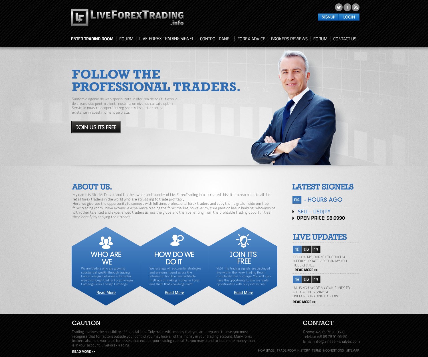Web Design by TechWise for Forex Signal Services | Design: #1968389