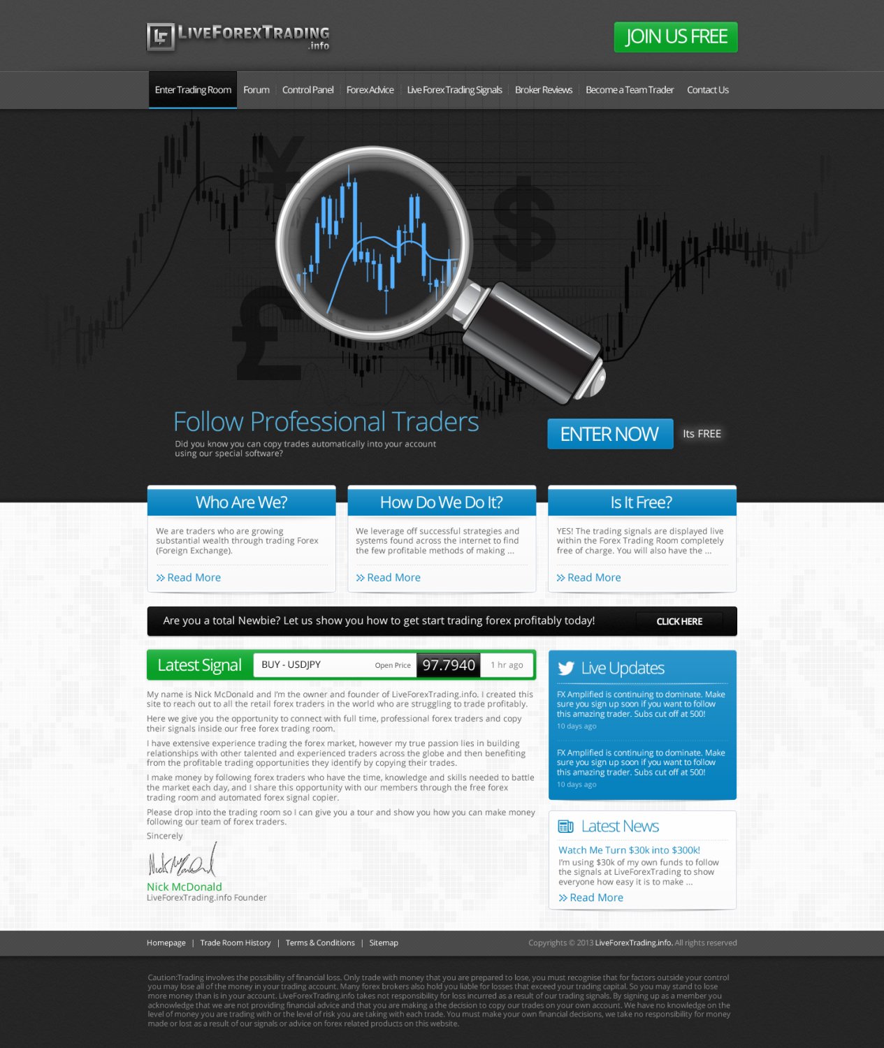 Web-Design von TechWise für Forex Signal Services | Design #1968392