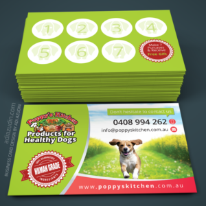 Fun & Healthy Dog Treat Business Needs a Business & Loyalty Card | Business Card Design by adiazudin