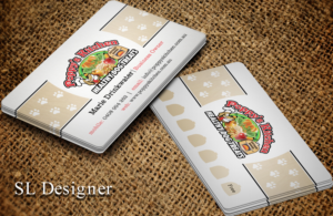 Fun & Healthy Dog Treat Business Needs a Business & Loyalty Card | Business Card Design by SL Designer
