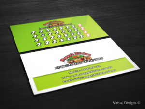 Fun & Healthy Dog Treat Business Needs a Business & Loyalty Card | Business Card Design by SyncFuse™ Solutions