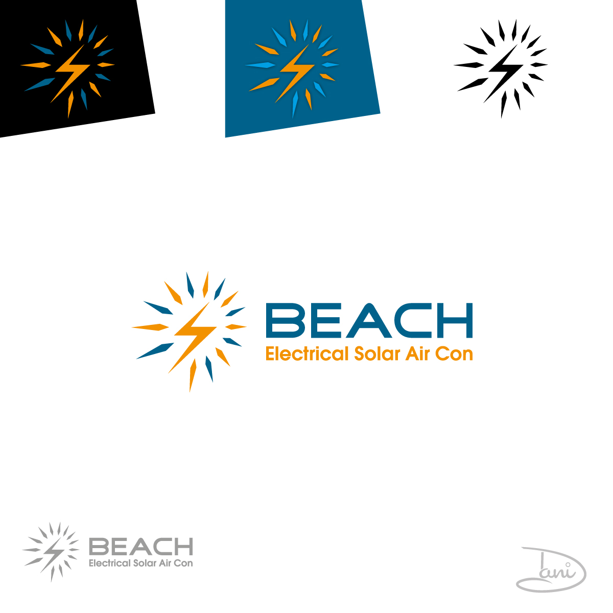 Logo-Design von Dani_dani für beach electrical solar air con | Design #1968762