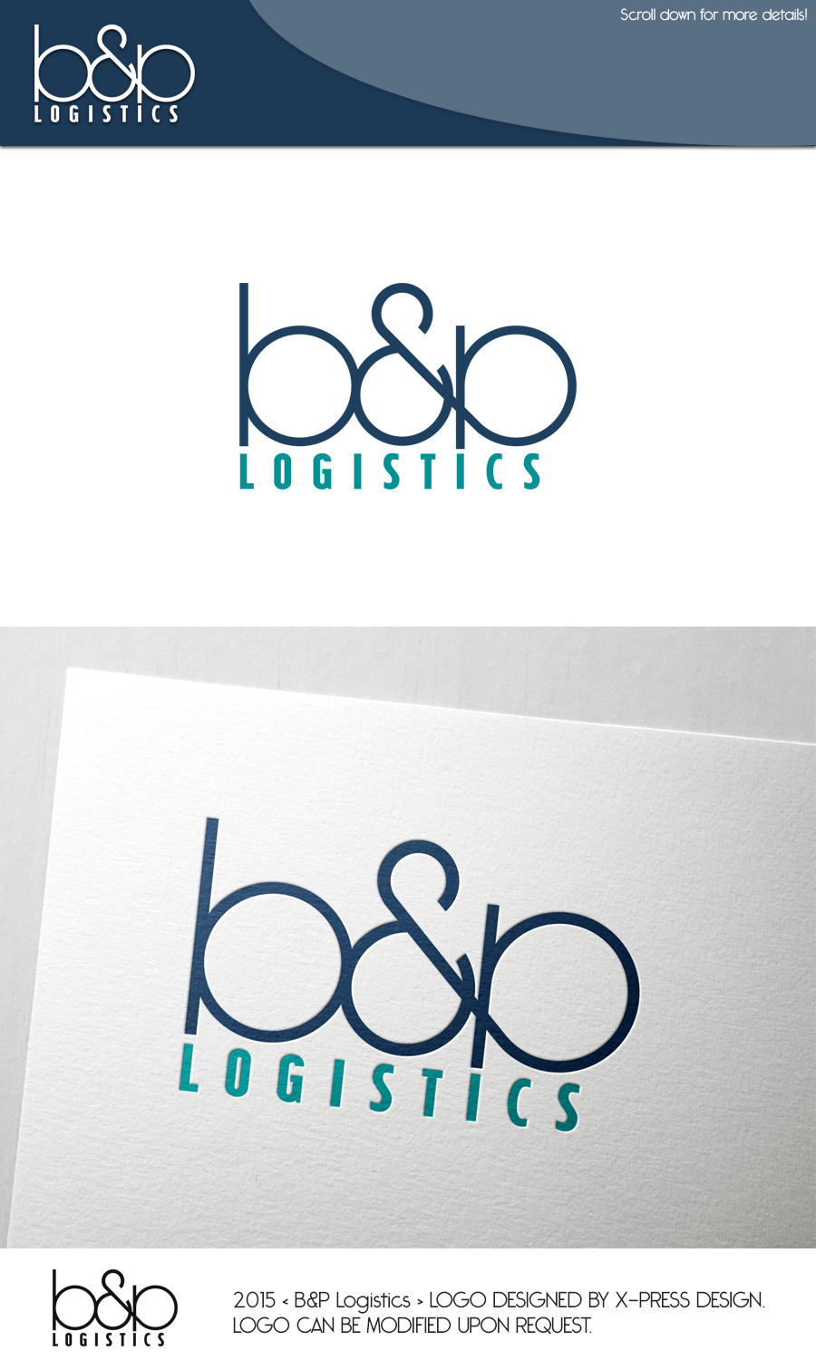 Logo Design by pine design for B&P Logistcs DR | Design #8172699