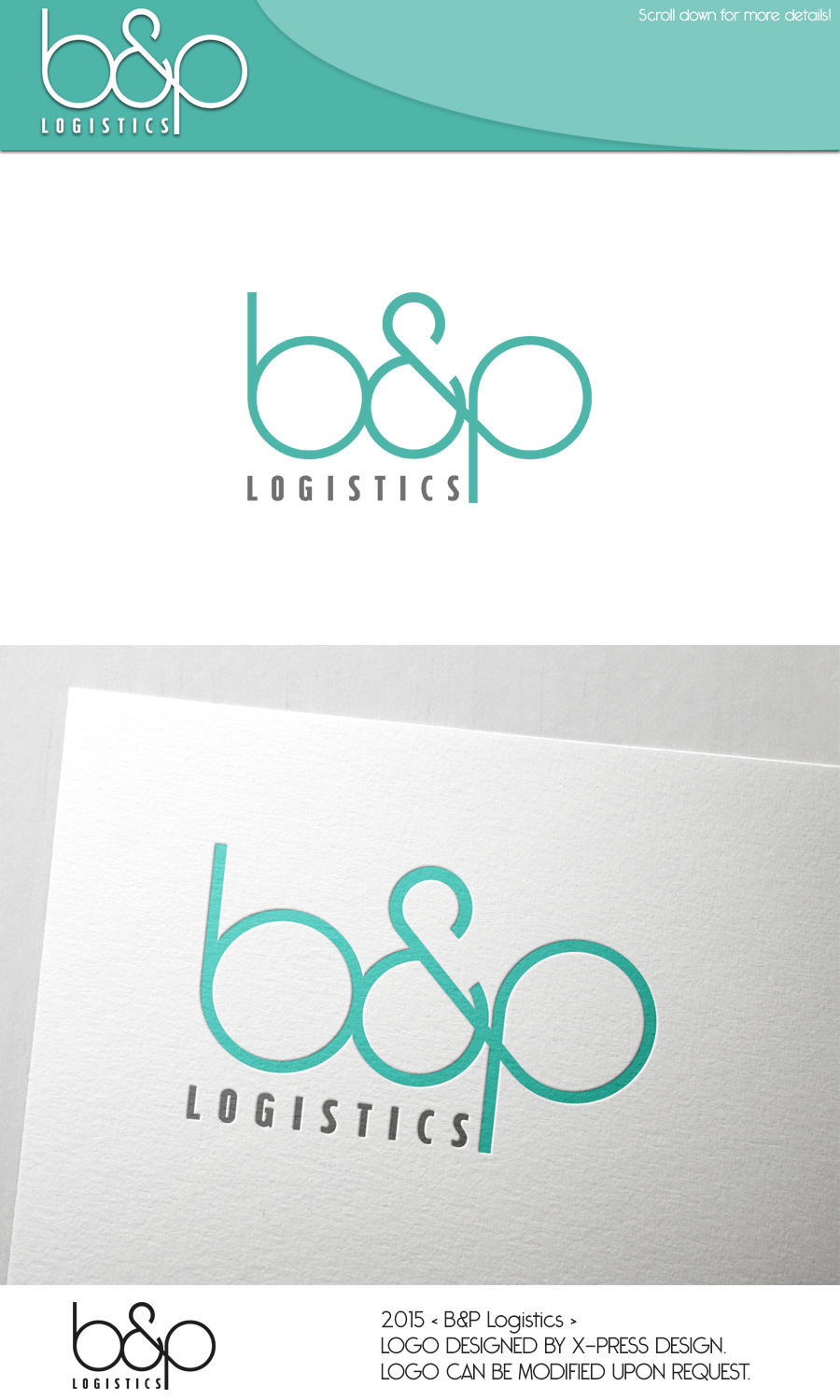 Logo Design by pine design for B&P Logistcs DR | Design #8215898