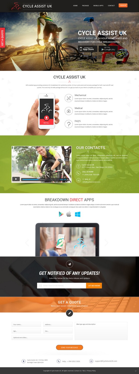 Web Design by pb for Cycle Assist | Design #9275833