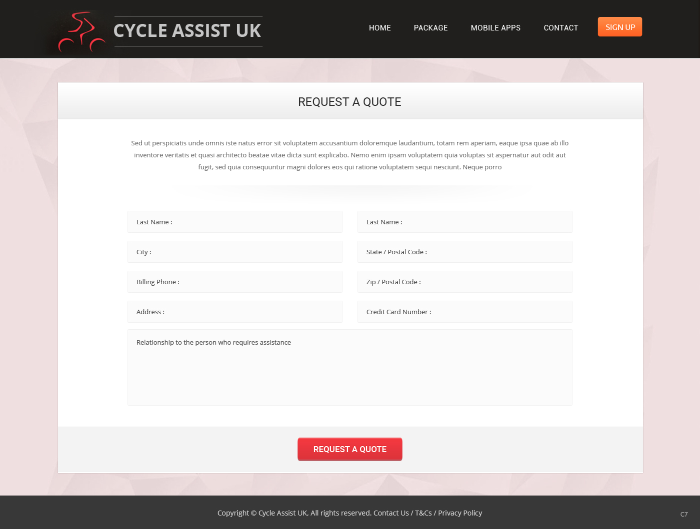 Web Design by pb for Cycle Assist | Design #9320514
