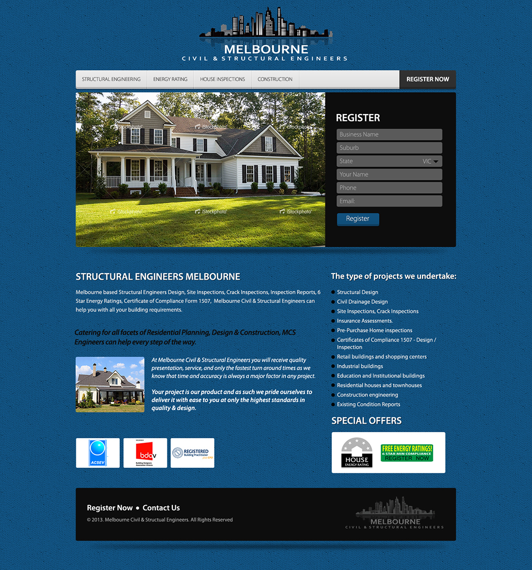 Web-Design von Latest Design Ideas für Melbourne Civil & Structural Engineers | Design #2025830
