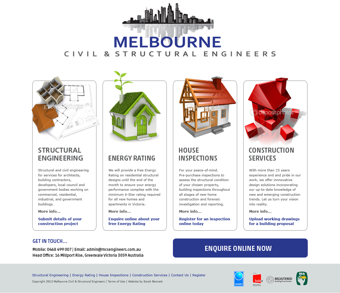 Web Design by sbd for Melbourne Civil & Structural Engineers | Design #1969111