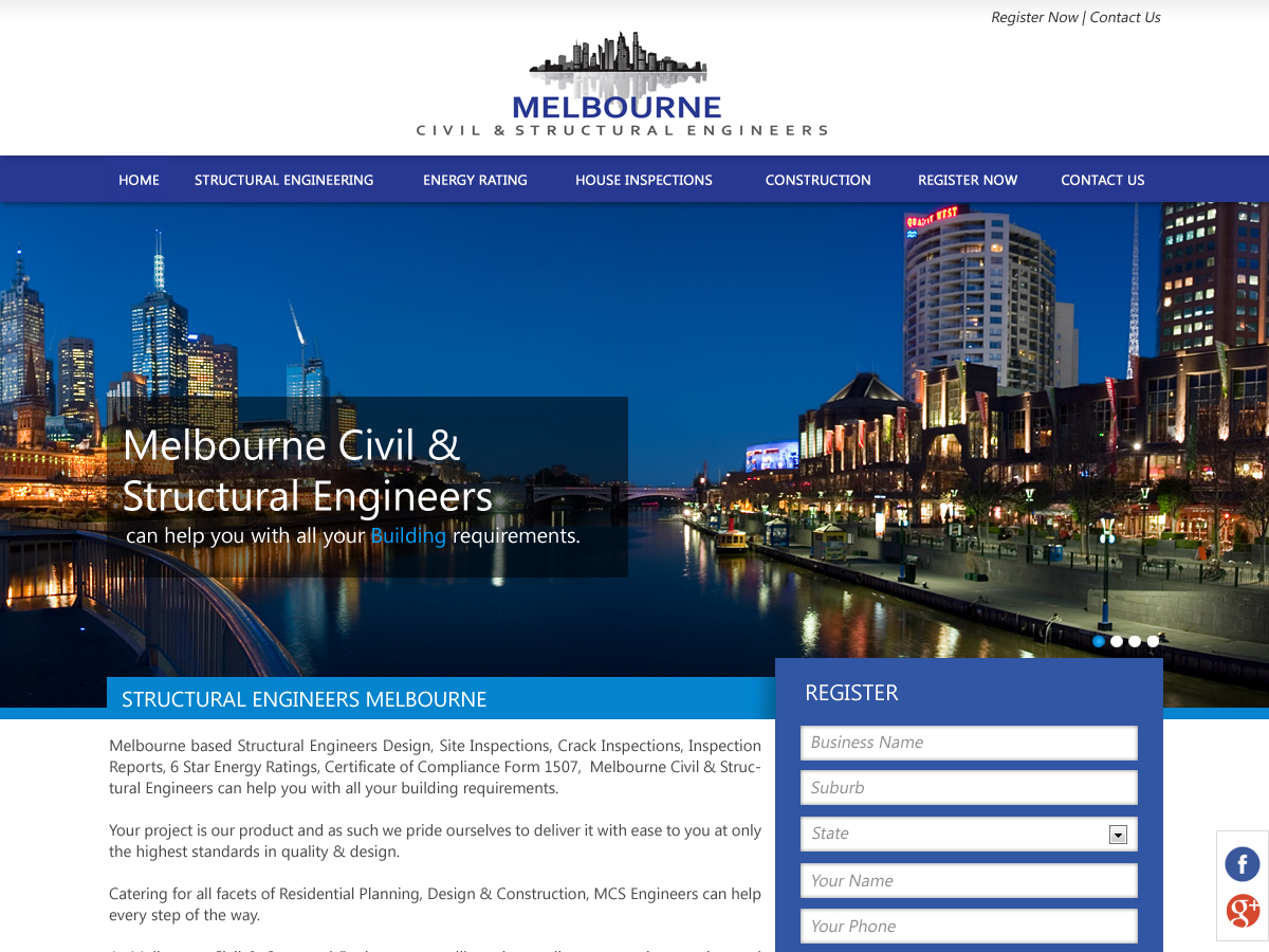 Web Design by designerkochi for Melbourne Civil & Structural Engineers | Design #1993715