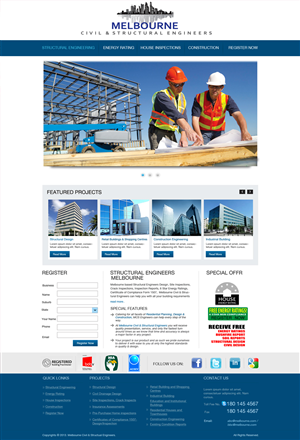 Web-Design von Omee für Melbourne Civil & Structural Engineers | Design: #2019944